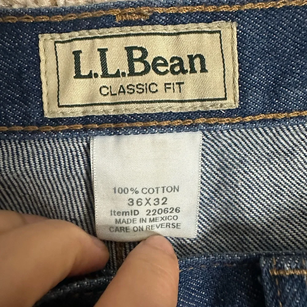 L.L. Bean Classic Fit Indigo Jeans size 36